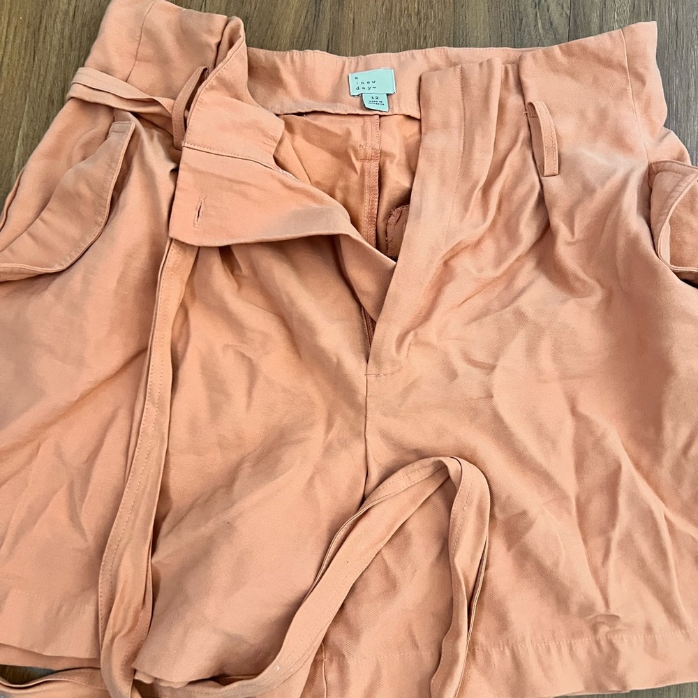 Orange dress shorts